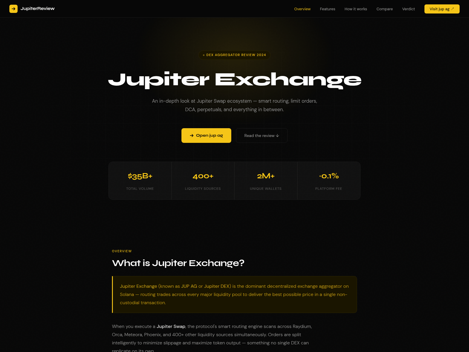 Screenshot of jupiter-exchange-ag.org