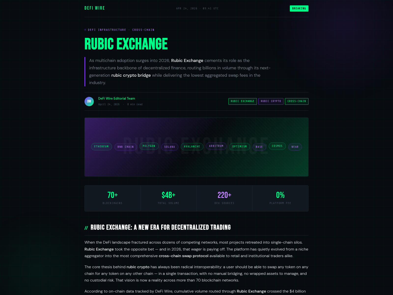 Screenshot of rubic-exchange.app