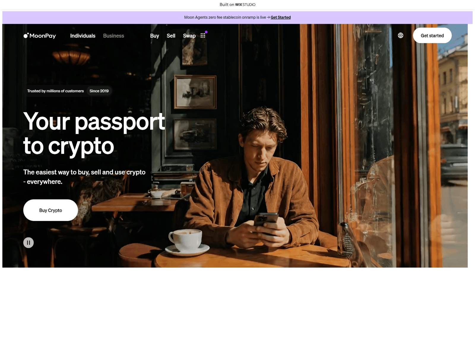 Screenshot of home-moonpay.wixstudio.com