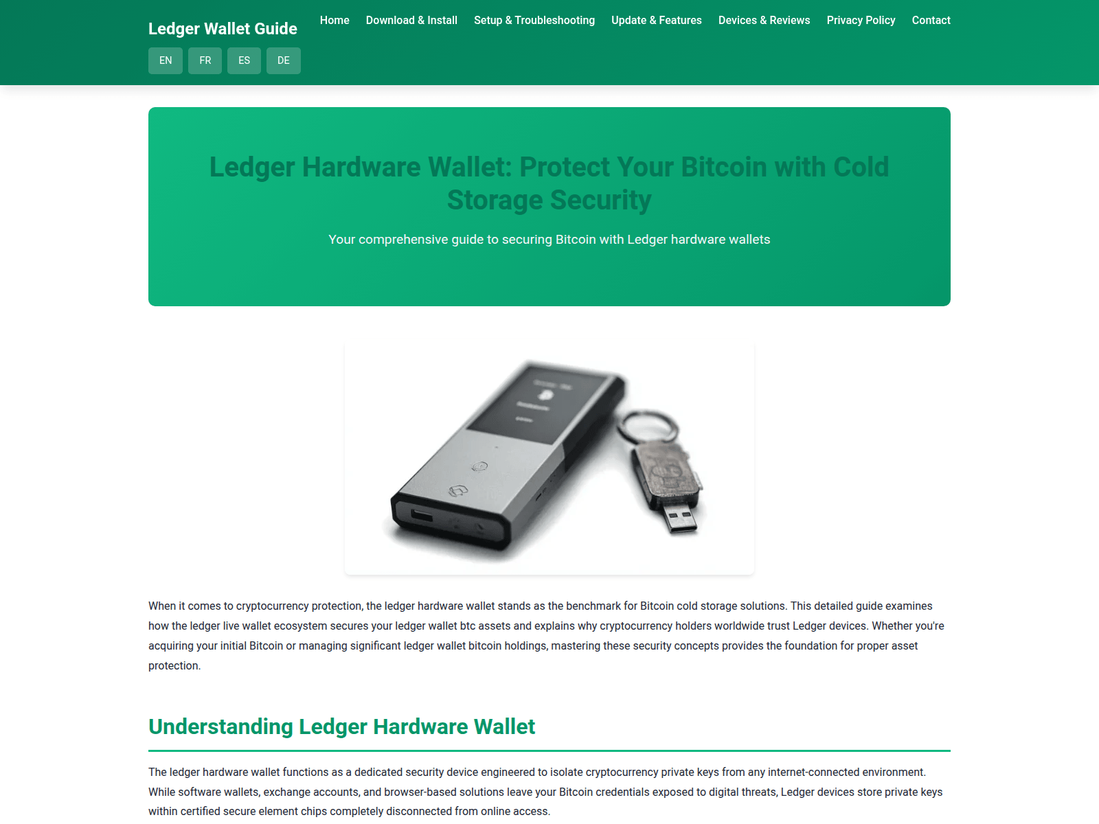 Screenshot of ledger-security.com
