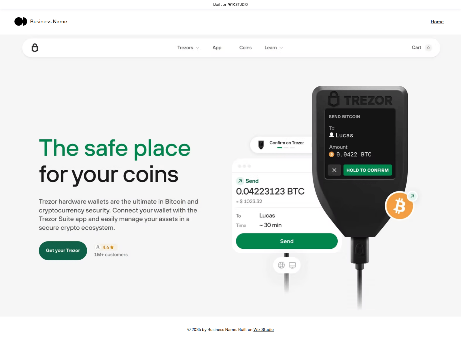 Screenshot of trezo-suitesapp.wixstudio.com
