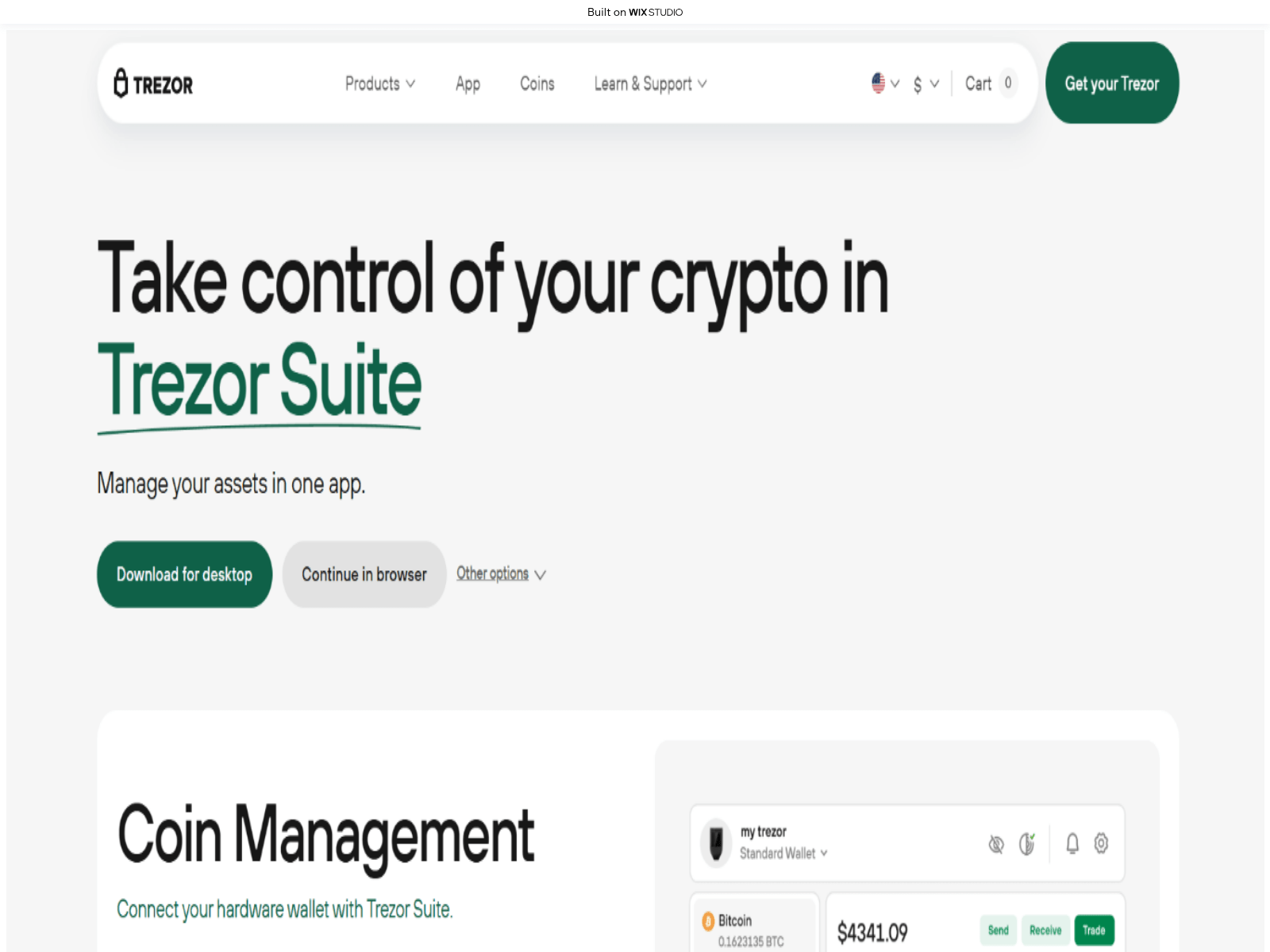 Screenshot of global-trezurio.wixstudio.com