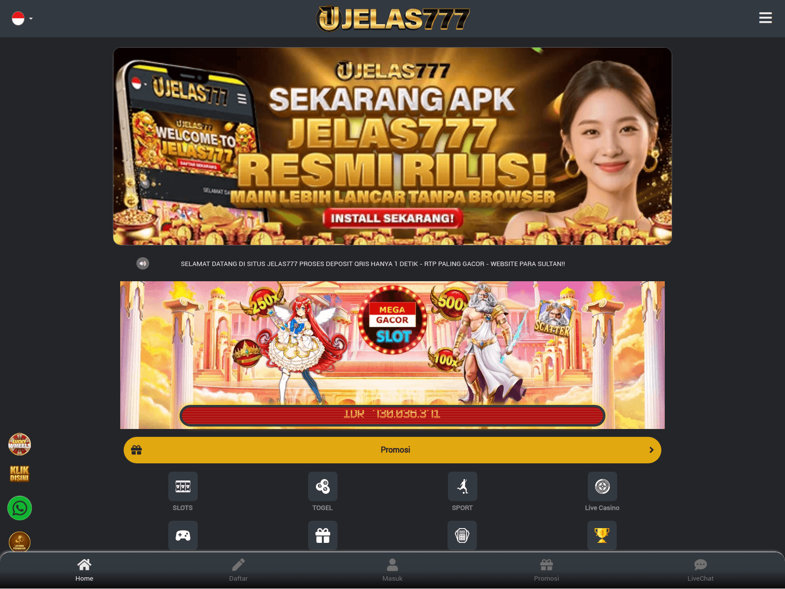 Screenshot of 18jelas777.com