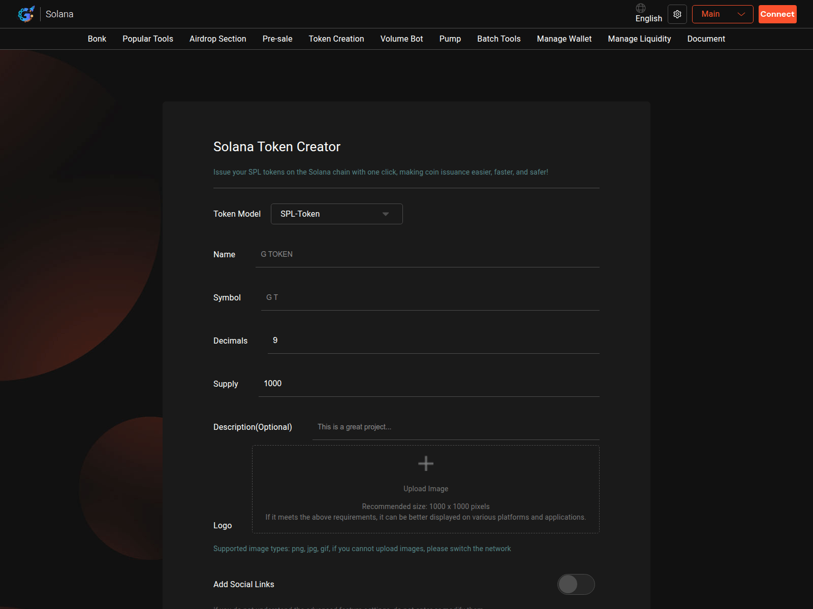 Screenshot of solana-createmytoken-net.pages.dev