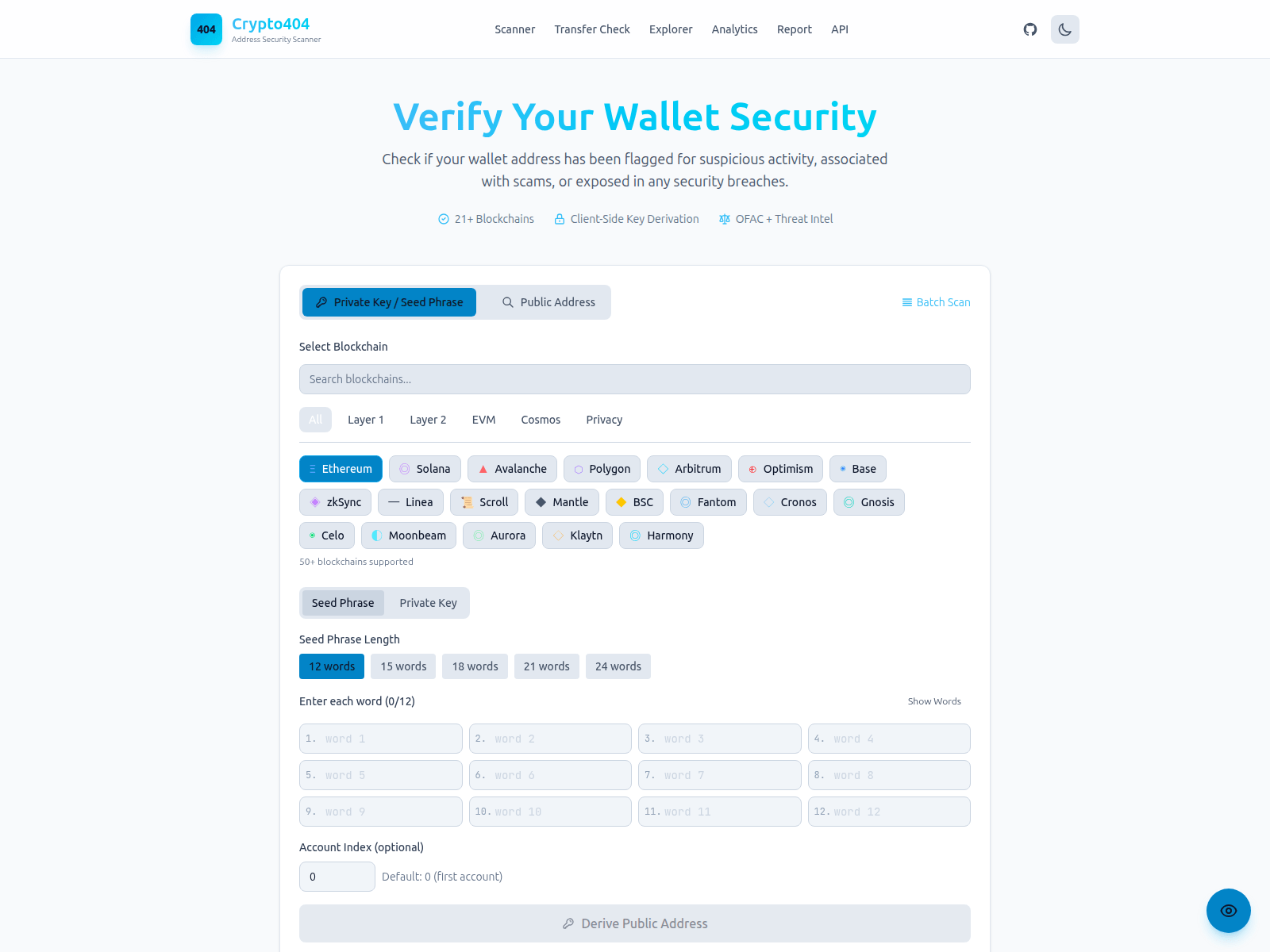 Screenshot of crypto404.com