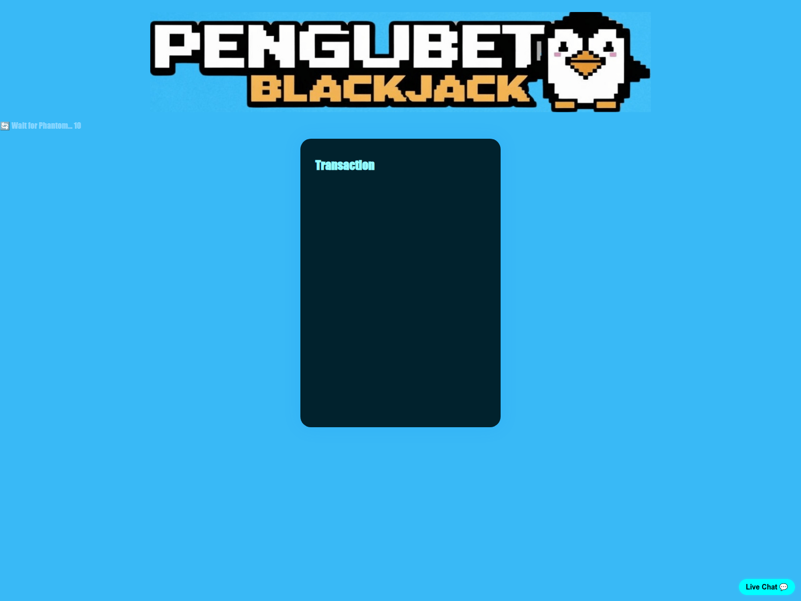 Screenshot of pengubet-blackjack.fun