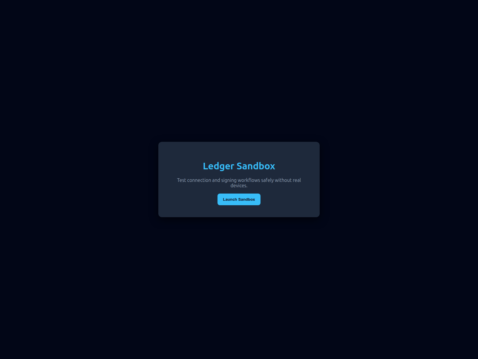 Screenshot of develop-ledger-start.pages.dev