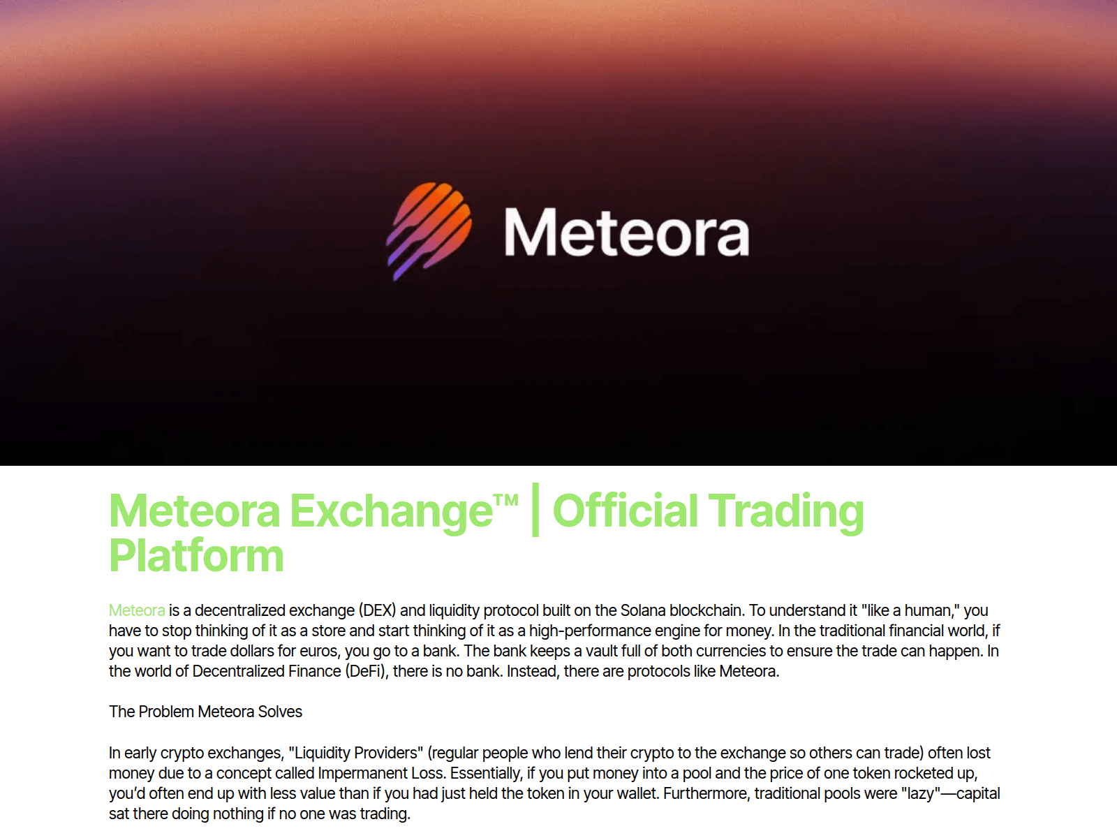 Screenshot of metaora-crypto.github.io