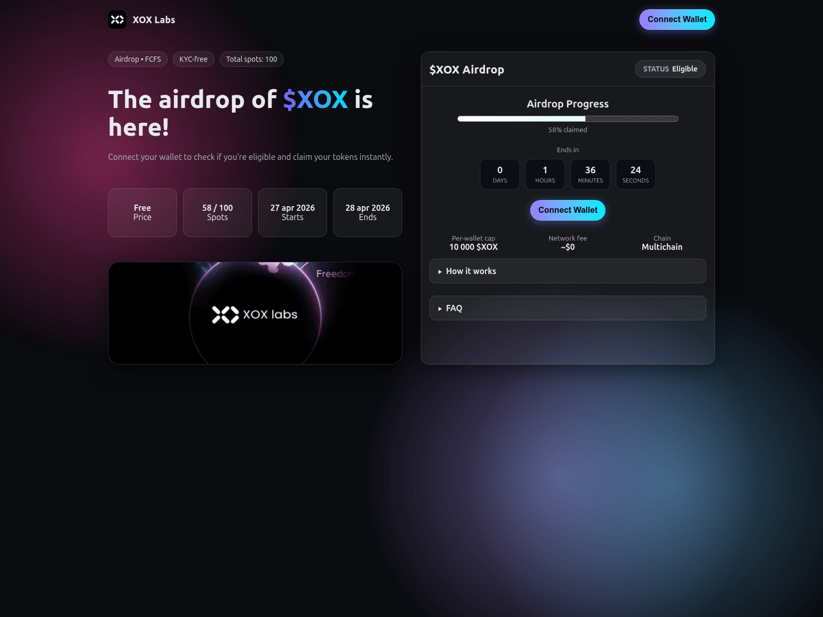 Screenshot of xoxlabs.xyz