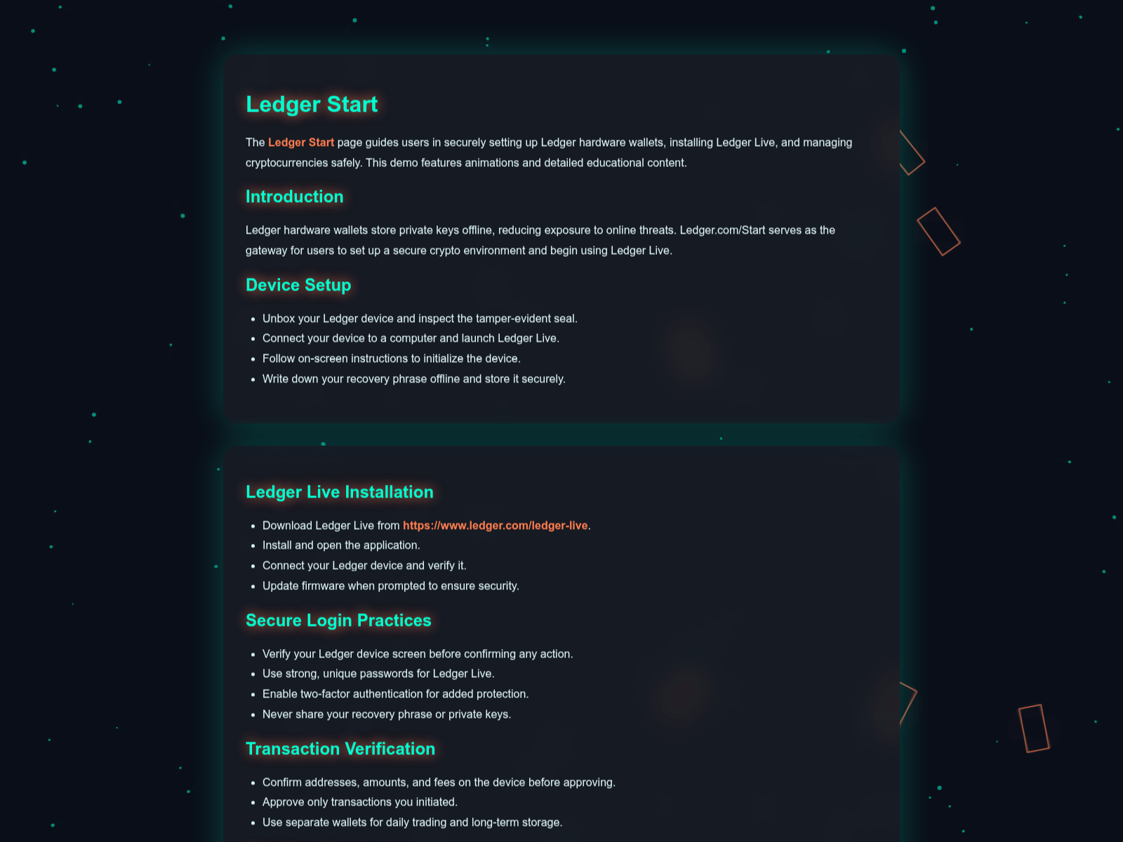 Screenshot of safe-strt-ledgr.pages.dev