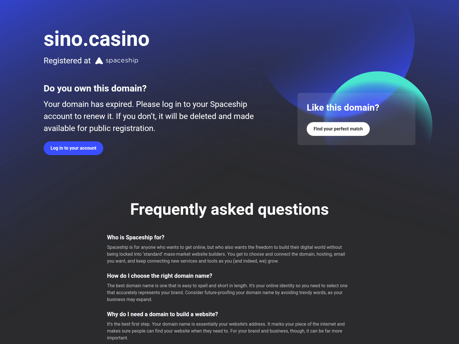 Screenshot of sino.casino