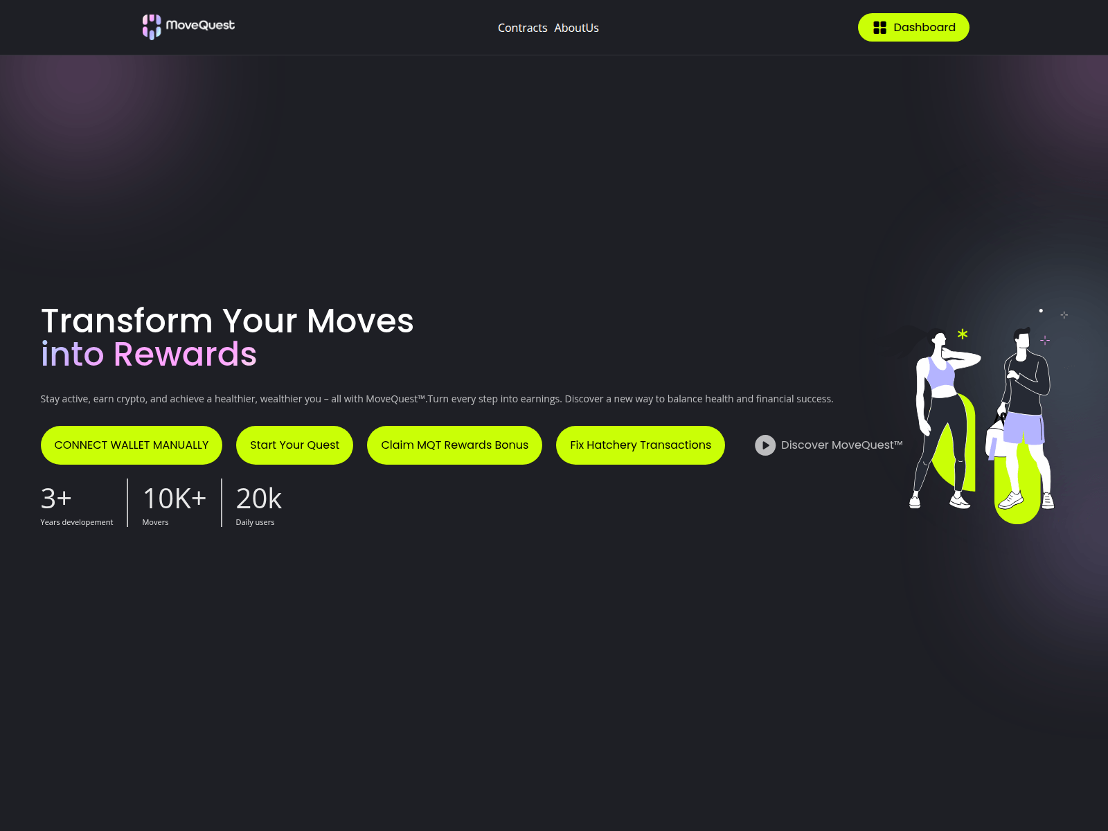 Screenshot of movequest-sync.pages.dev