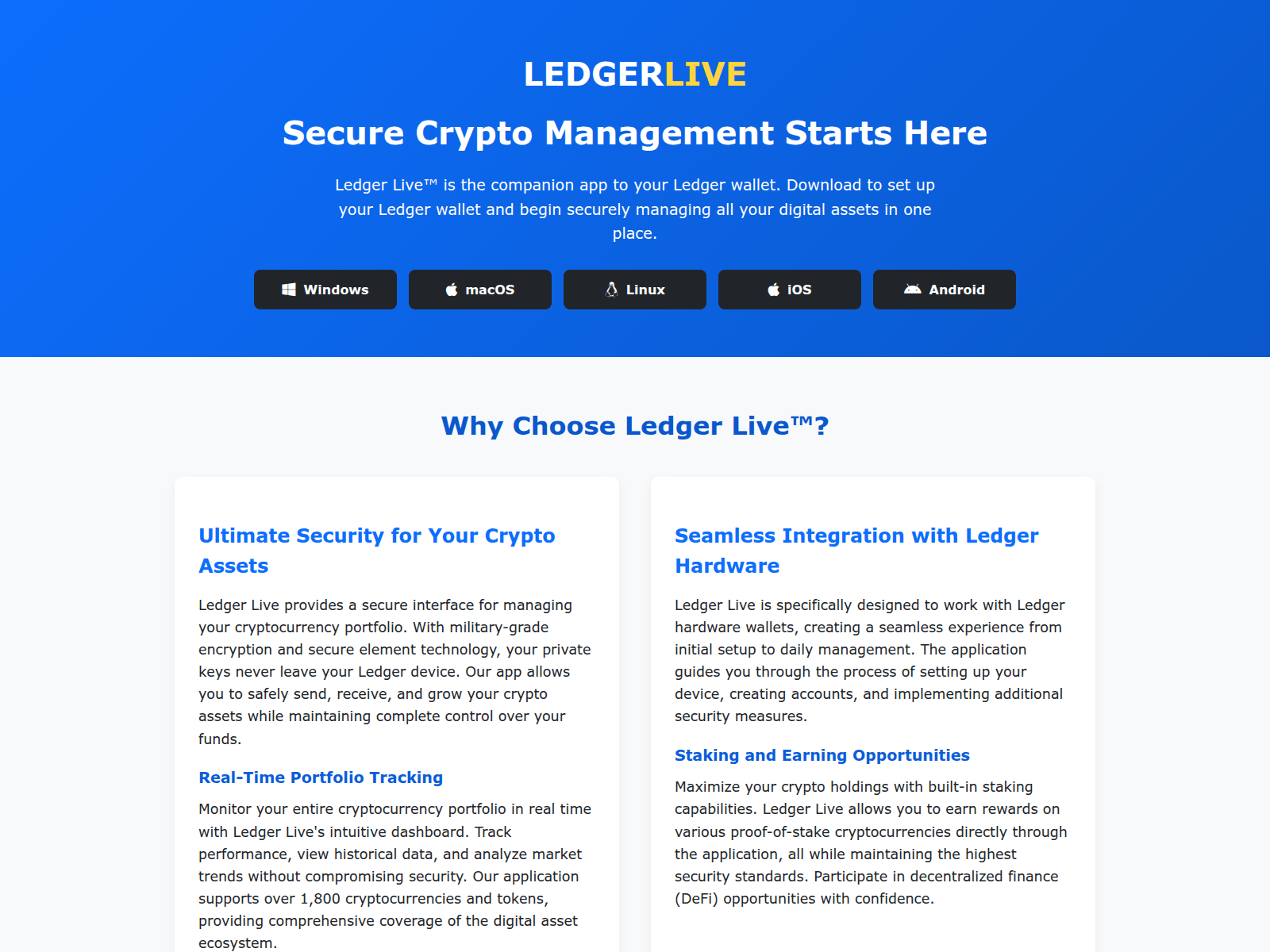 Screenshot of ledger-start-io.pages.dev