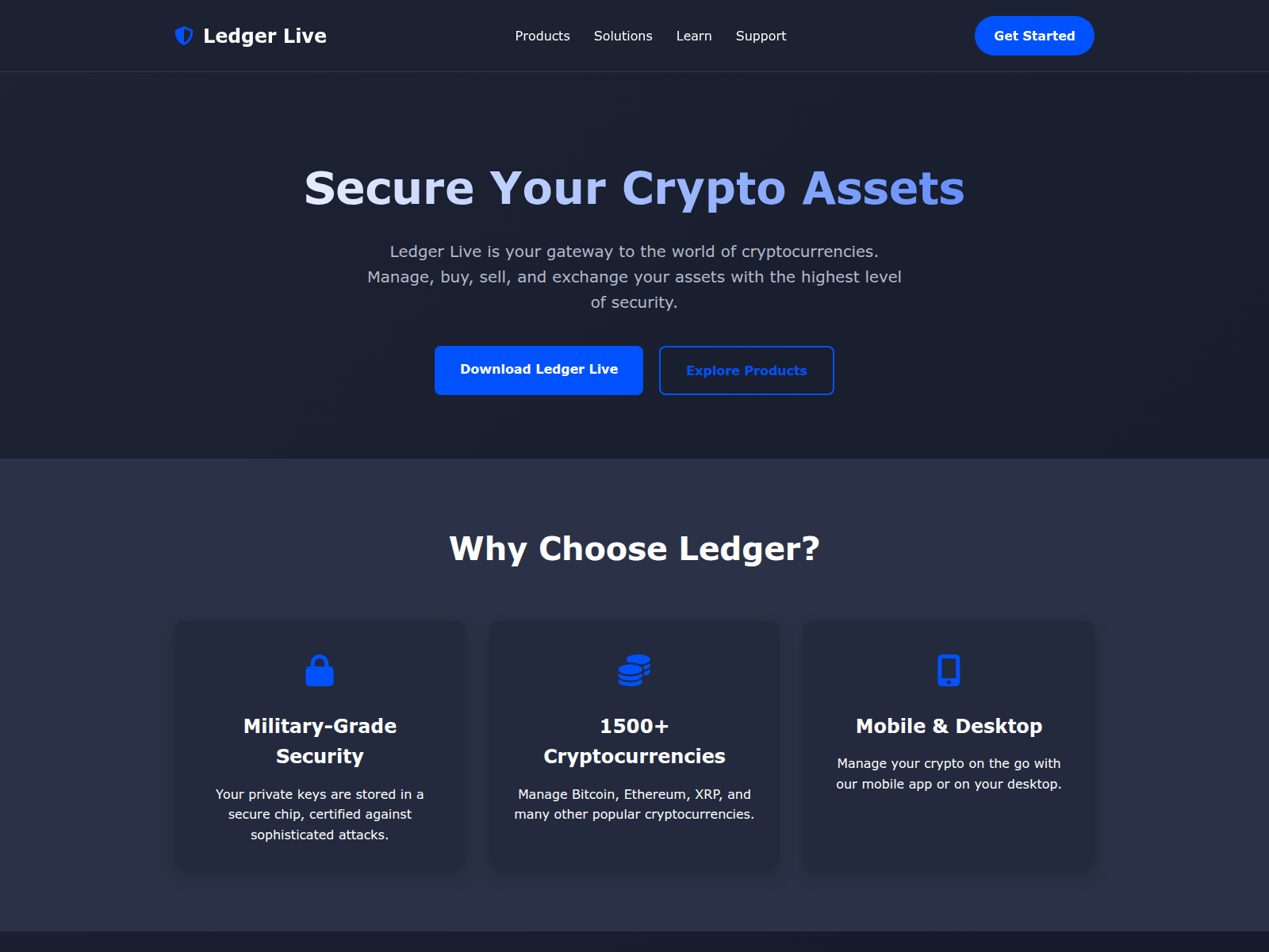 Screenshot of application-ledger-live.pages.dev