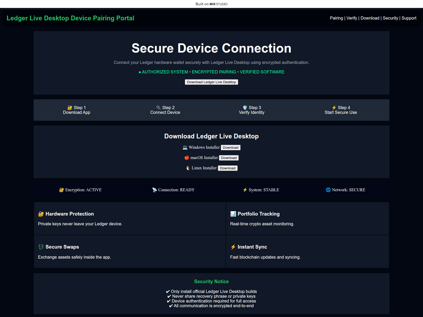 Screenshot of us-homepage-desktop.wixstudio.com