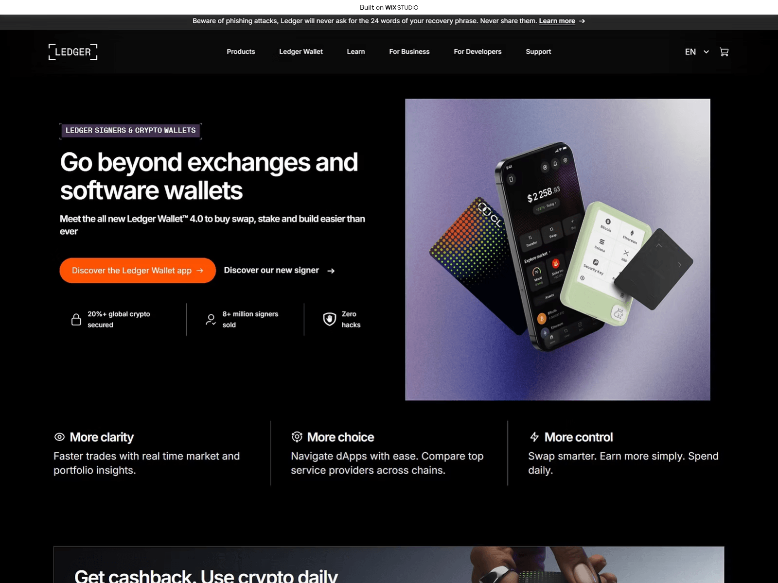 Screenshot of appsstart-ledgr.wixstudio.com