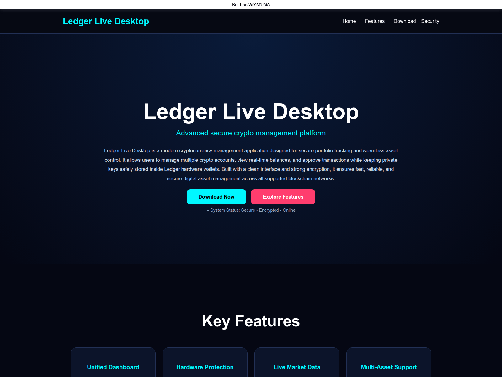 Screenshot of home-pagedesktop.wixstudio.com