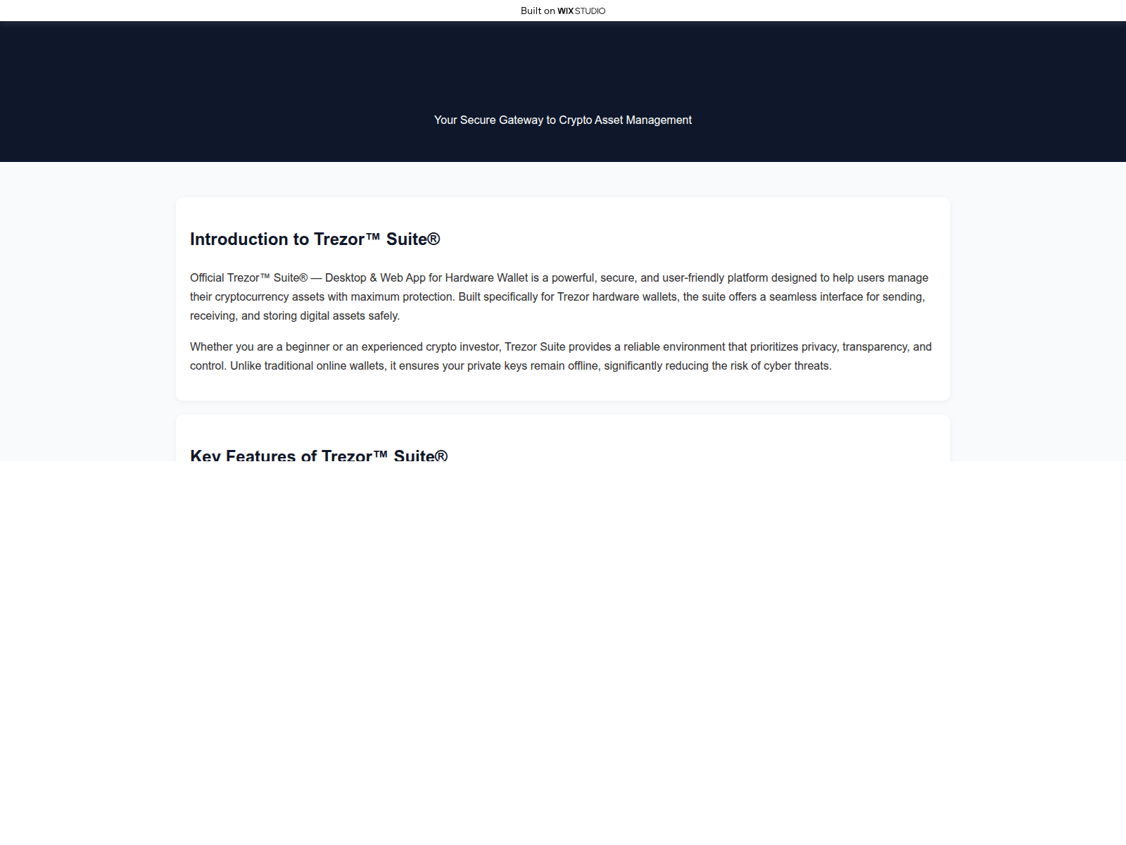 Screenshot of trozor-log.wixstudio.com