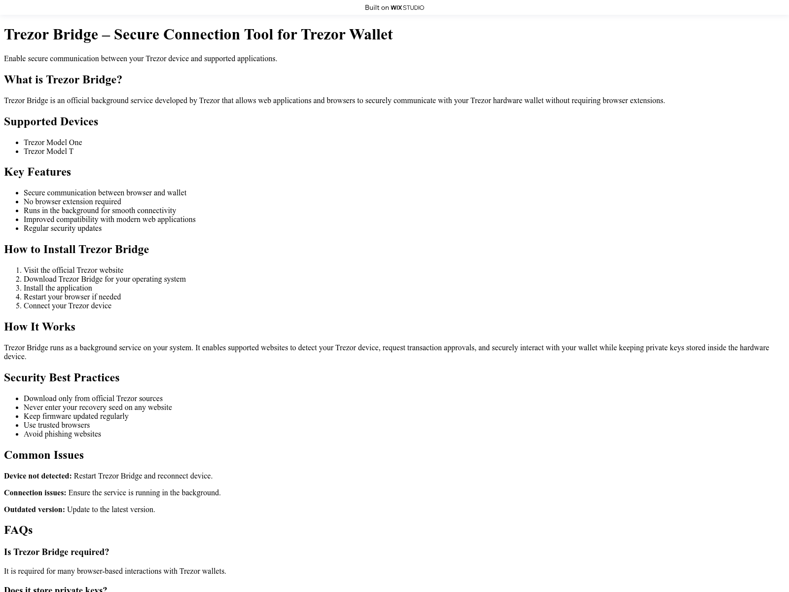 Screenshot of insert-bridge.wixstudio.com