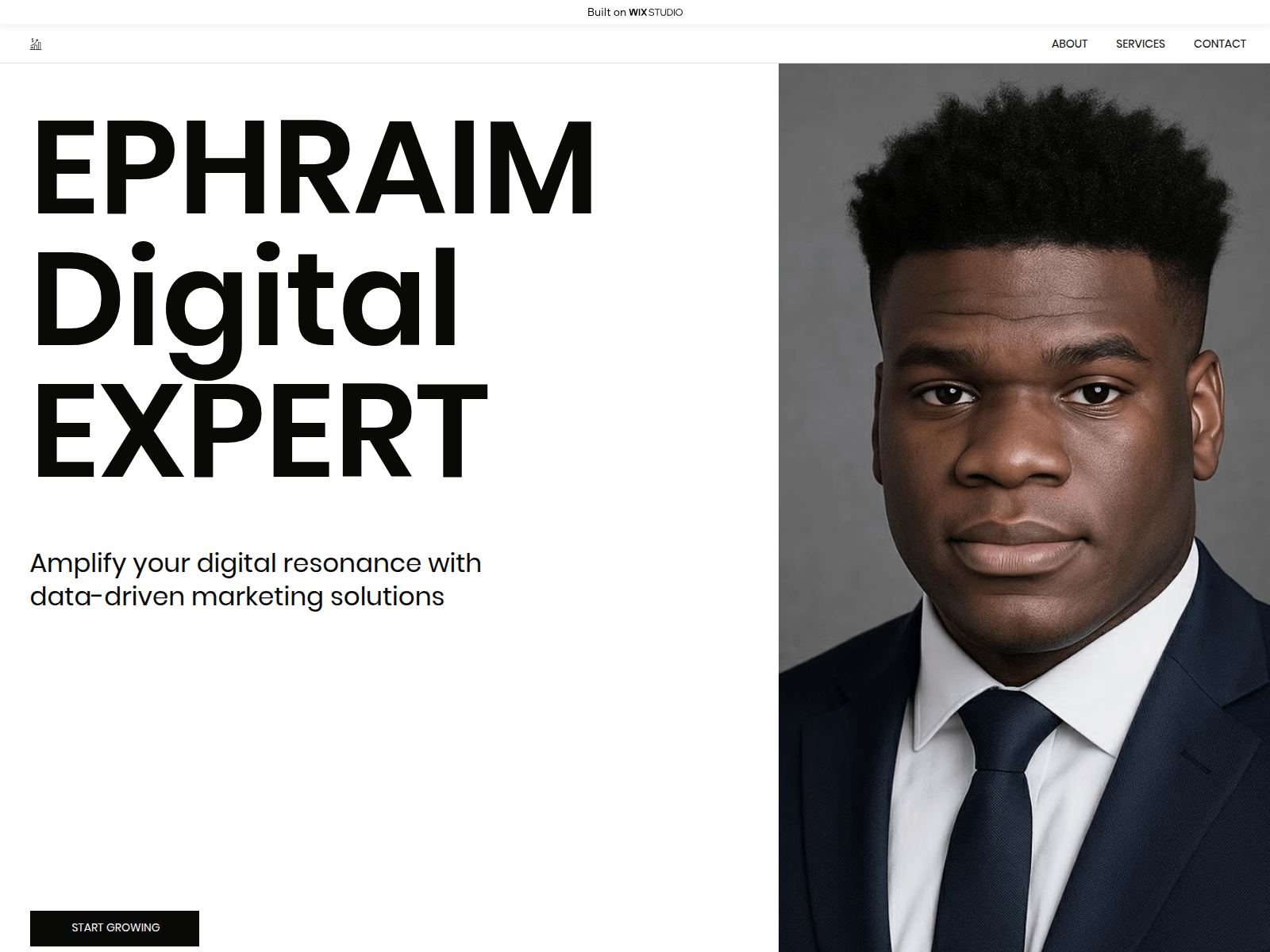 Screenshot of ephraimabiojiega.wixstudio.com