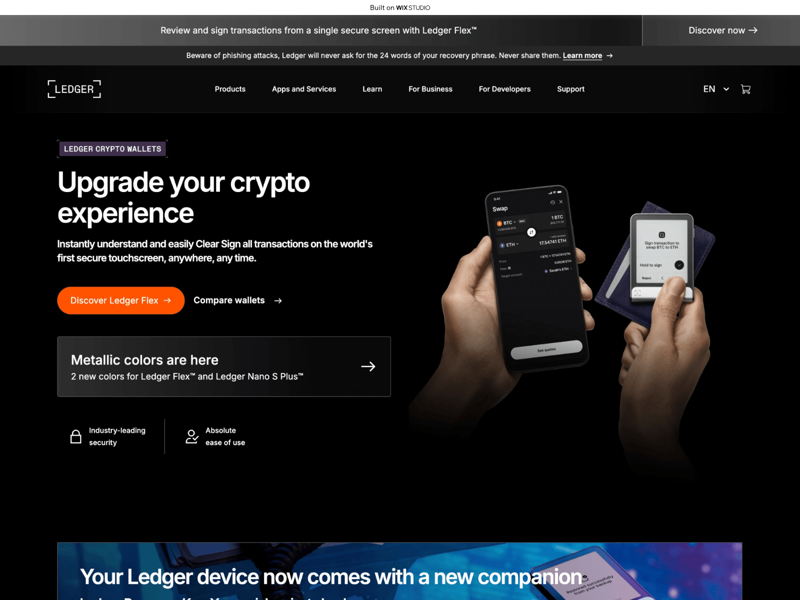 Screenshot of nexledgerstart.wixstudio.com