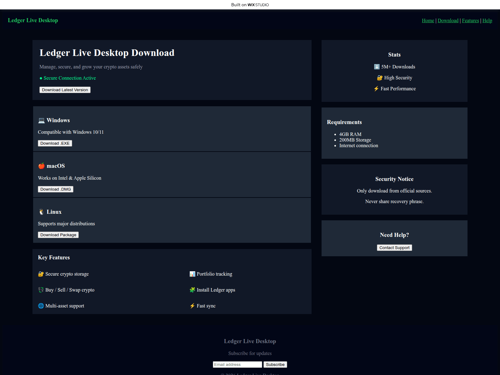 Screenshot of length-desktop.wixstudio.com