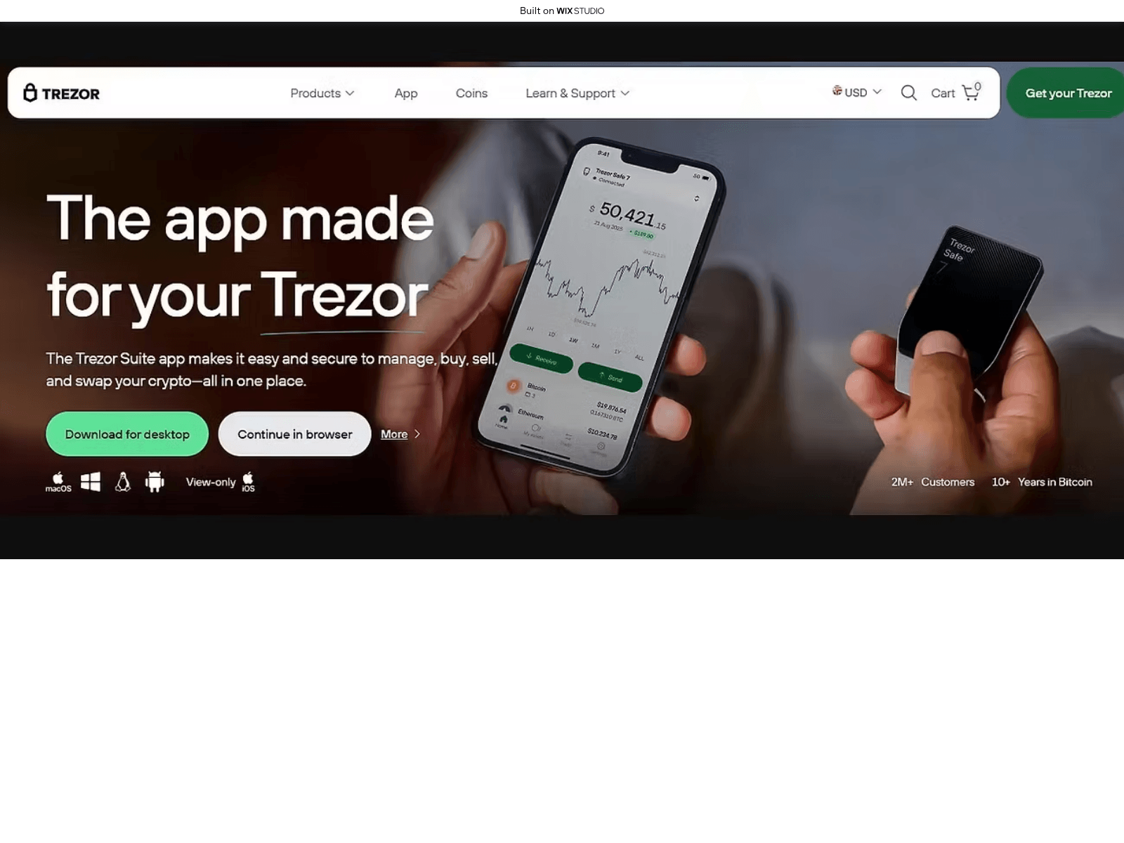 Screenshot of homepage-trexxio.wixstudio.com