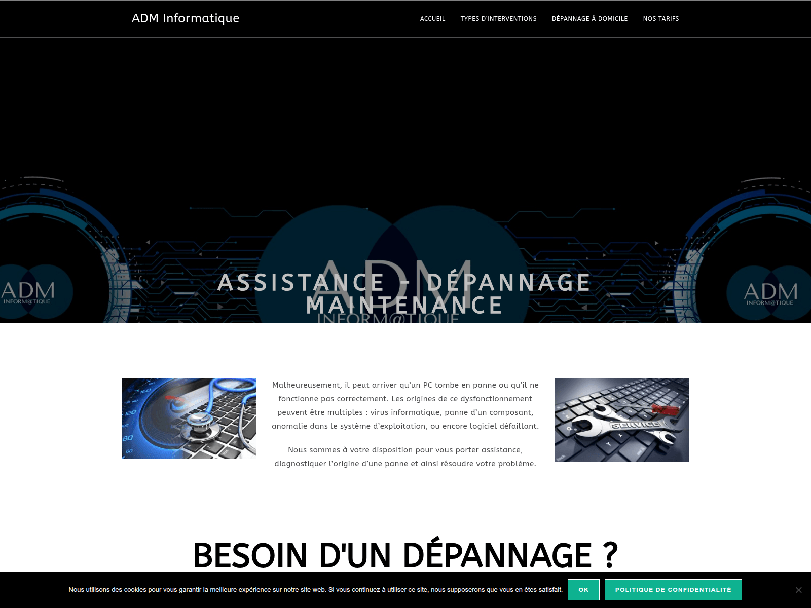 Screenshot of adm-informatique.fr