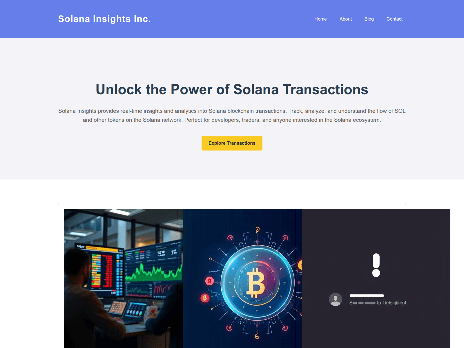 Screenshot of solscran.coinsbychrist.net