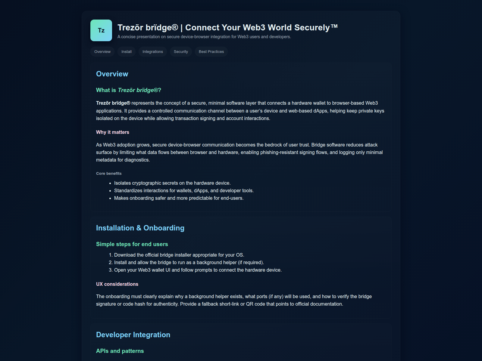 Screenshot of connect-trezo-bridg.pages.dev