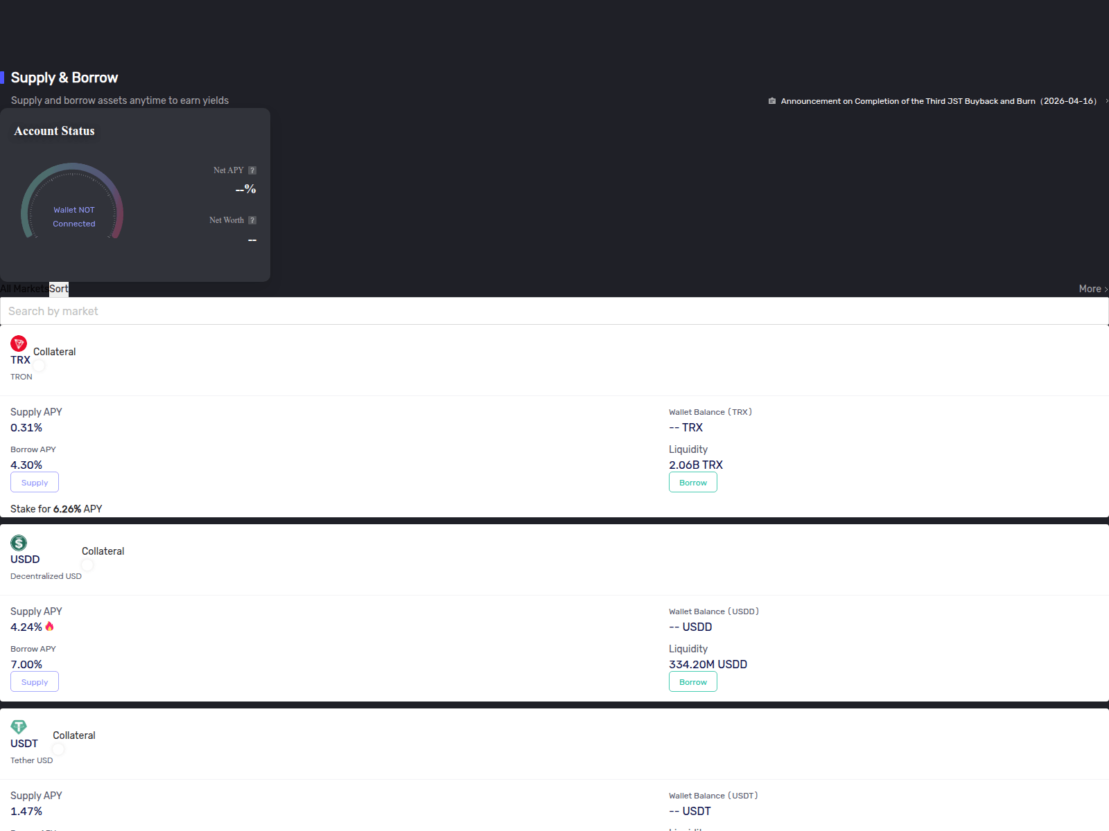 Screenshot of chain-justlend.com
