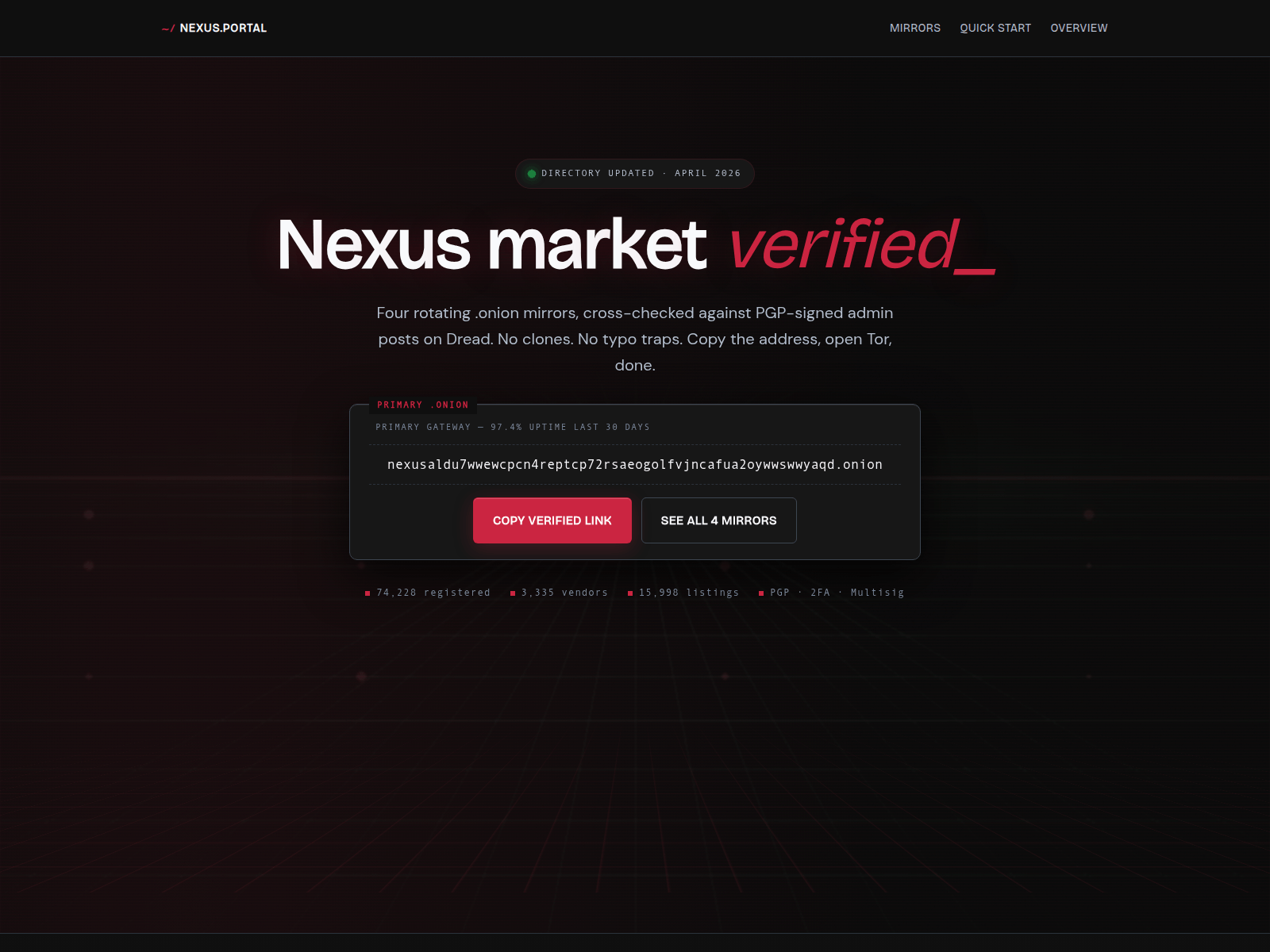 Screenshot of nexusguide.cards