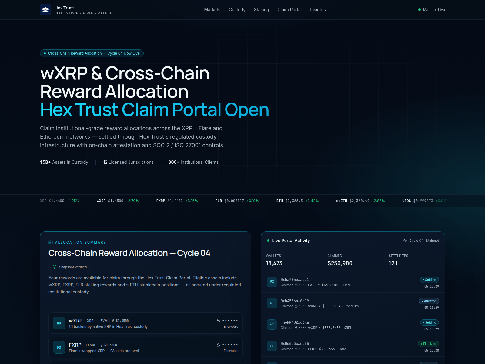 Screenshot of hextrustreward.com