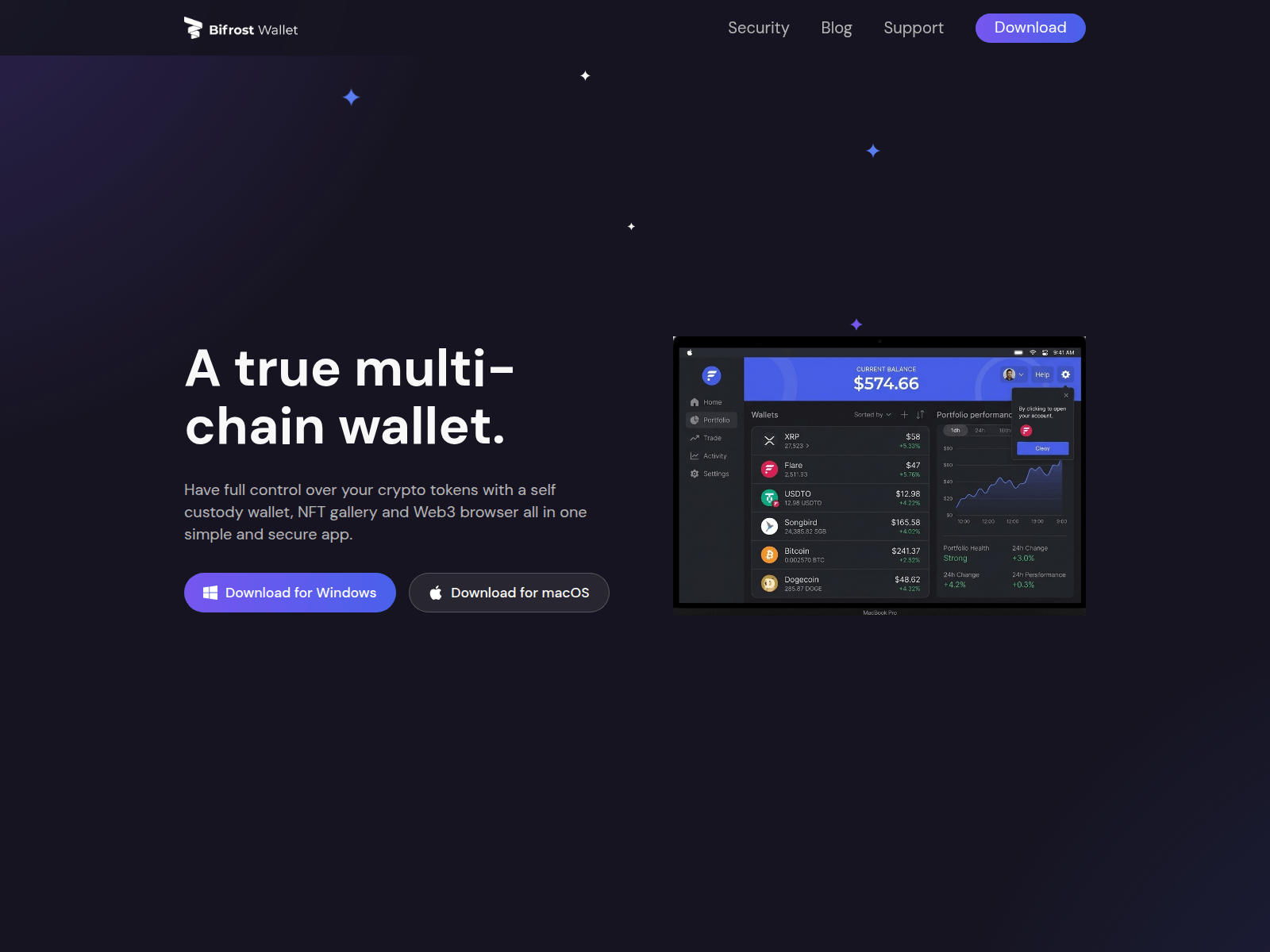 Screenshot of bifrostdeskwallet.com