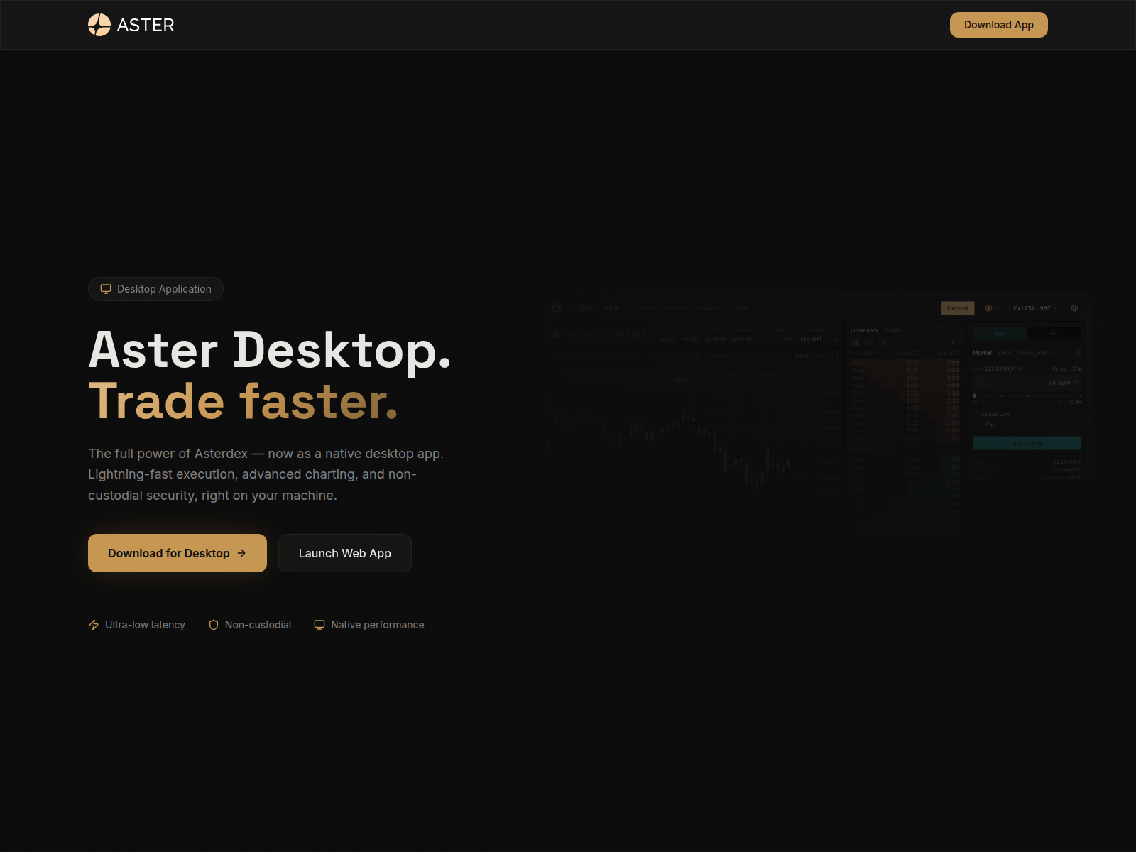 Screenshot of asterdex-desktop.com