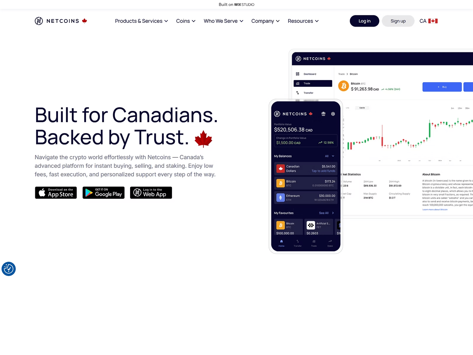 Screenshot of comnetcoins.wixstudio.com