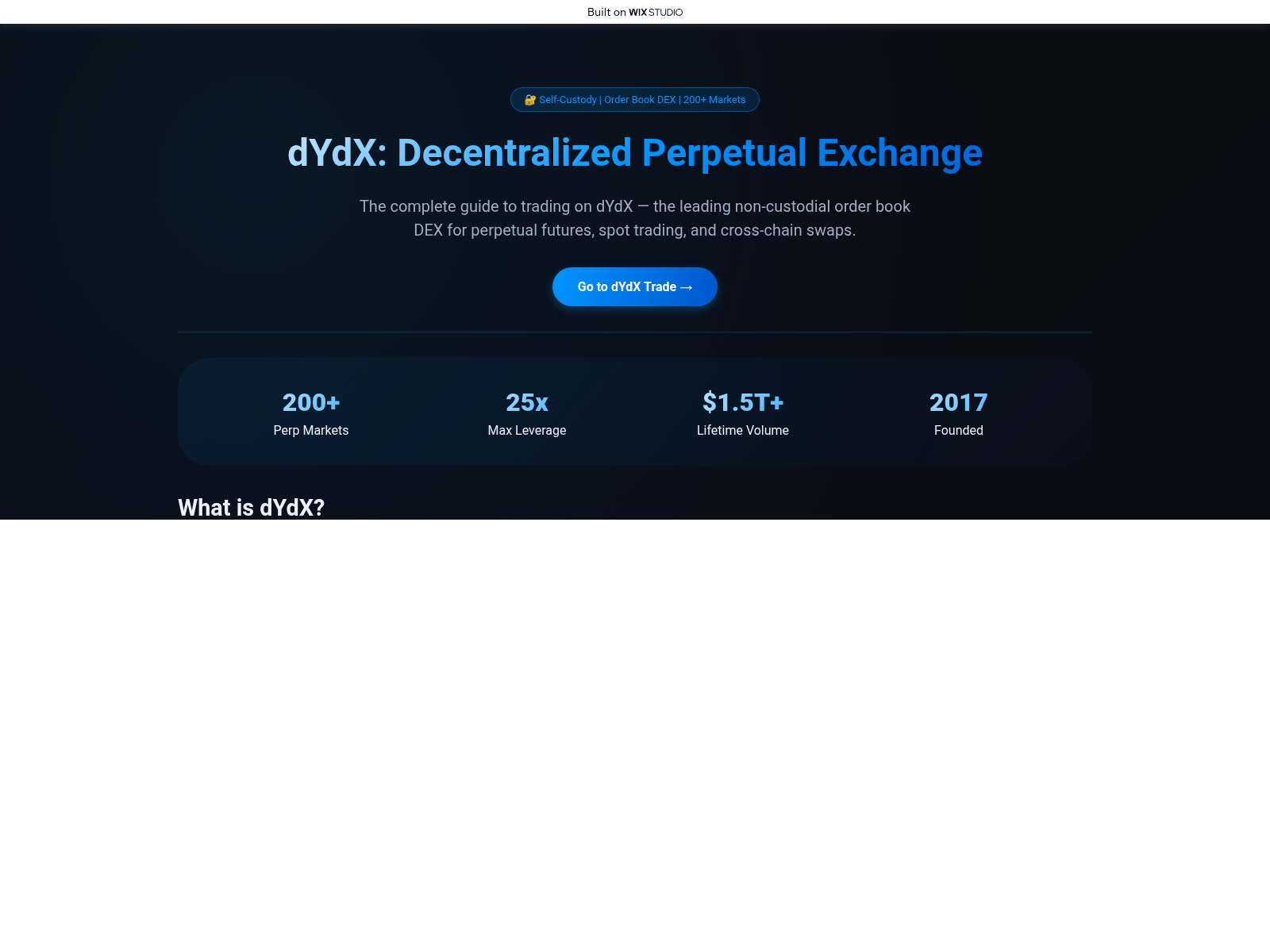 Screenshot of appstart-dydxx.wixstudio.com
