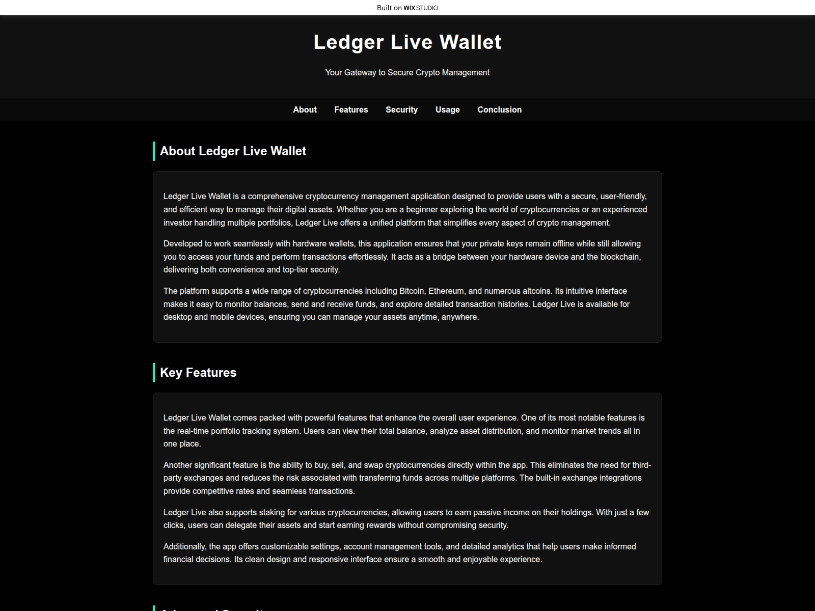 Screenshot of started-logonlive.wixstudio.com