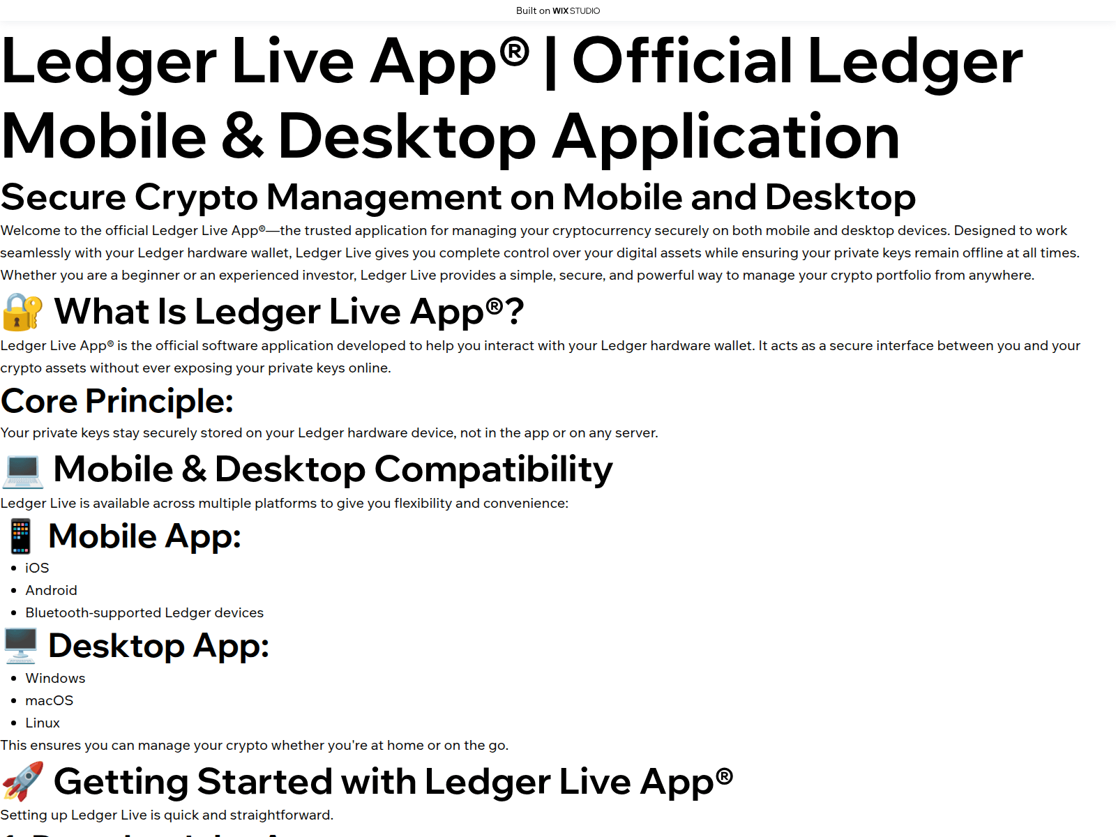 Screenshot of ledergapp-us.wixstudio.com
