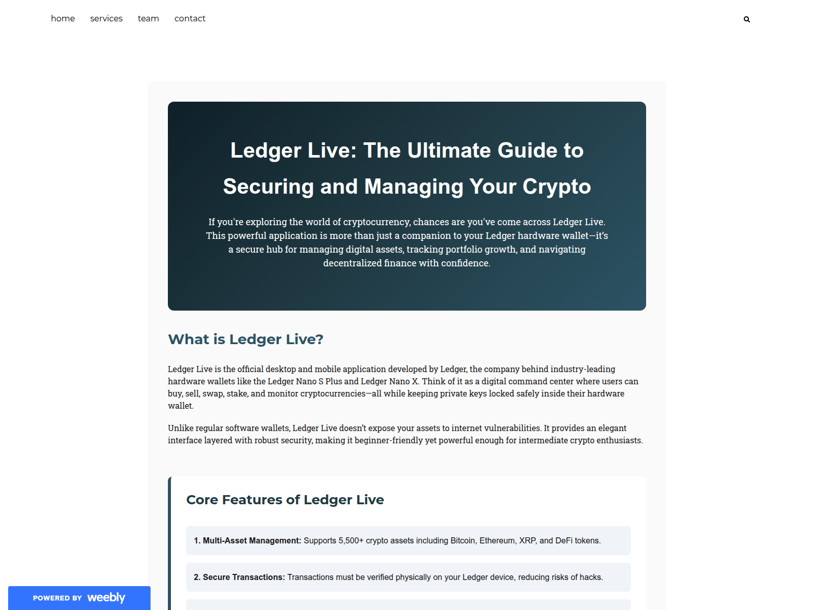 Screenshot of learn-ledgr-live.weebly.com