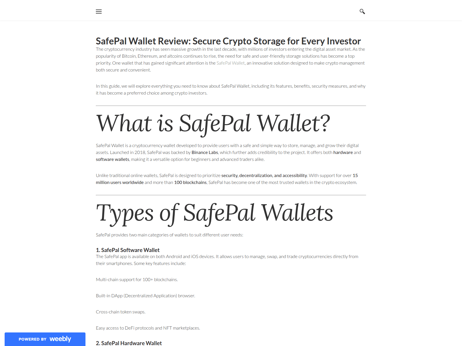 Screenshot of safepalwallet.weebly.com