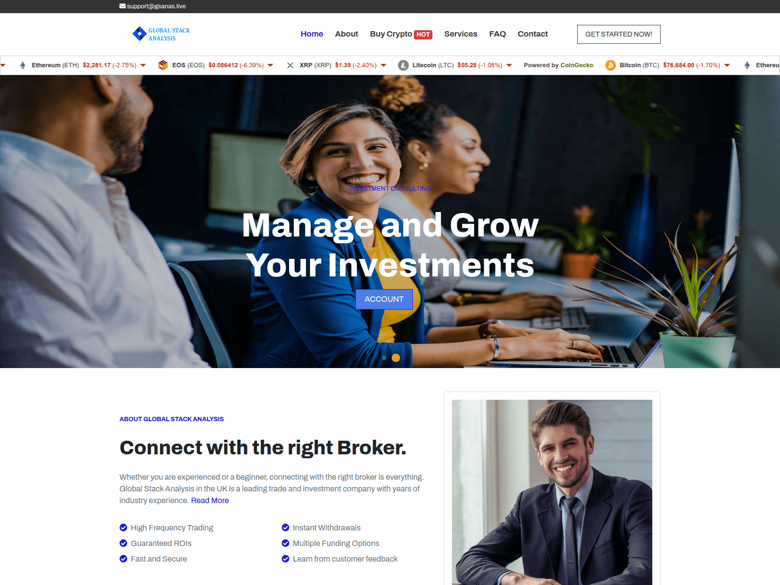 Screenshot of gsanas.live