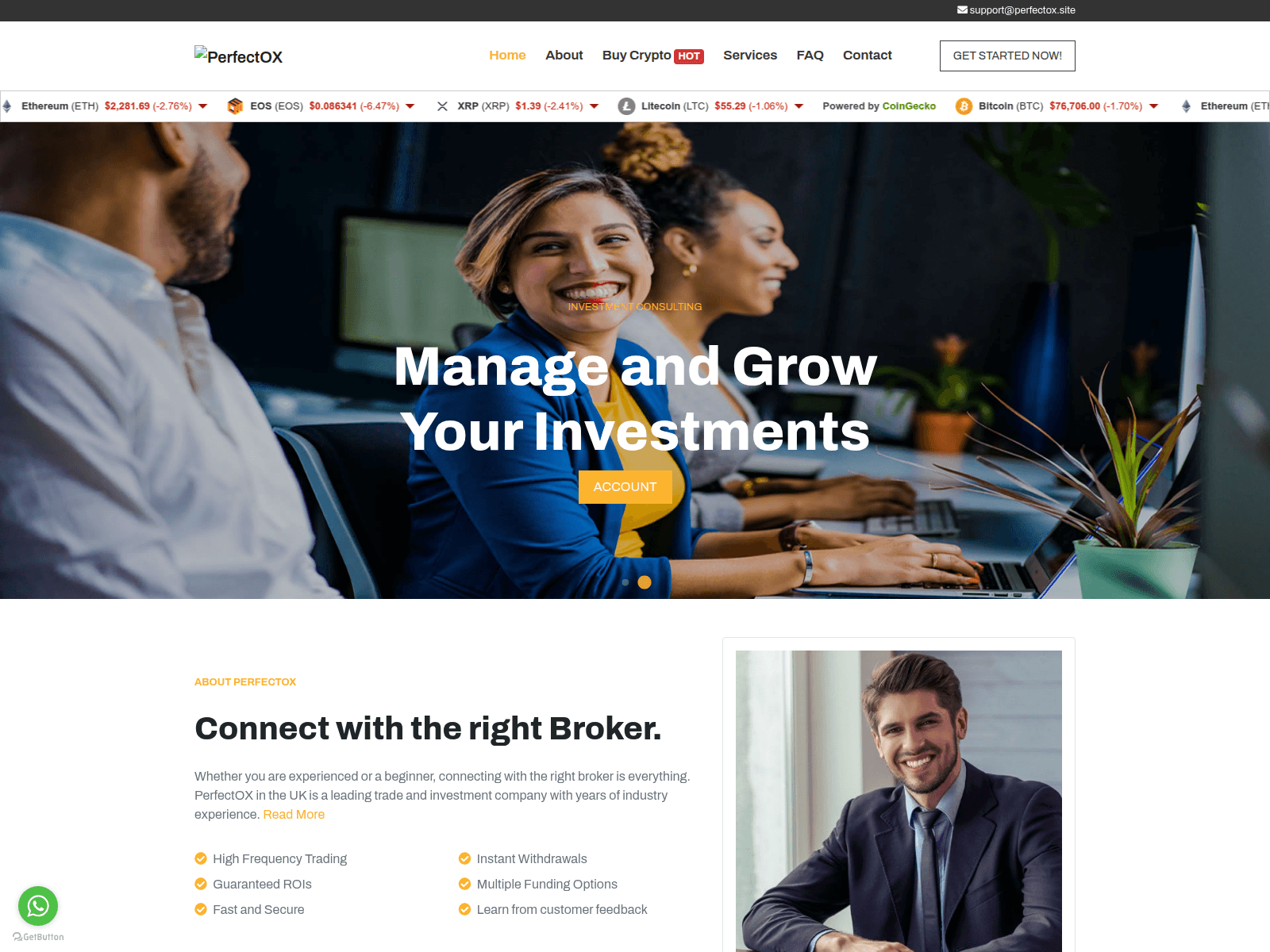 Screenshot of perfectox.site
