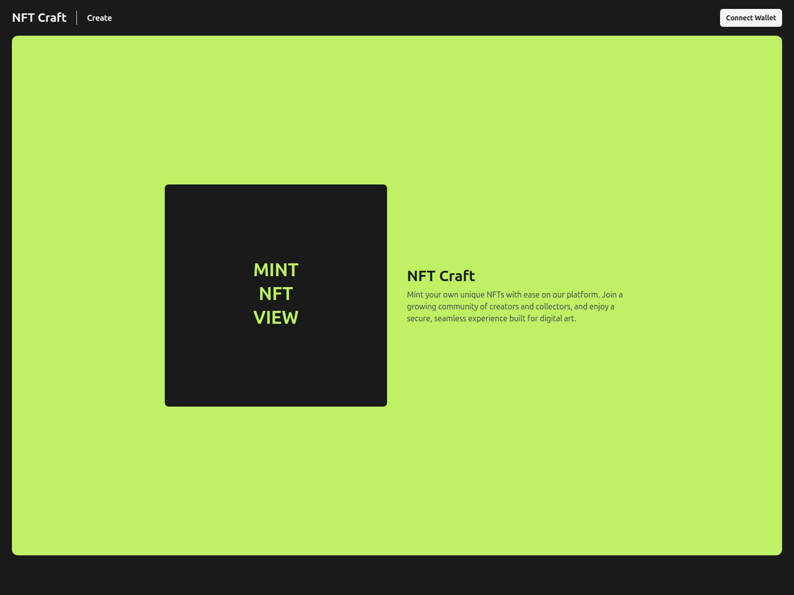 Screenshot of nft-craft-ten.vercel.app