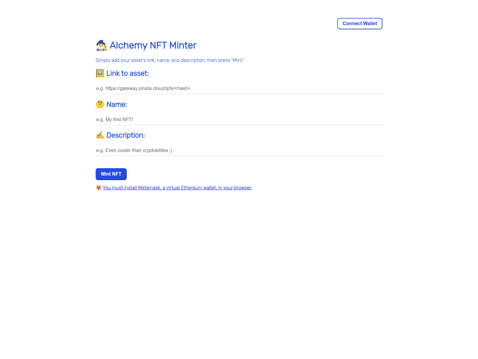 Screenshot of nft-minter-five.vercel.app