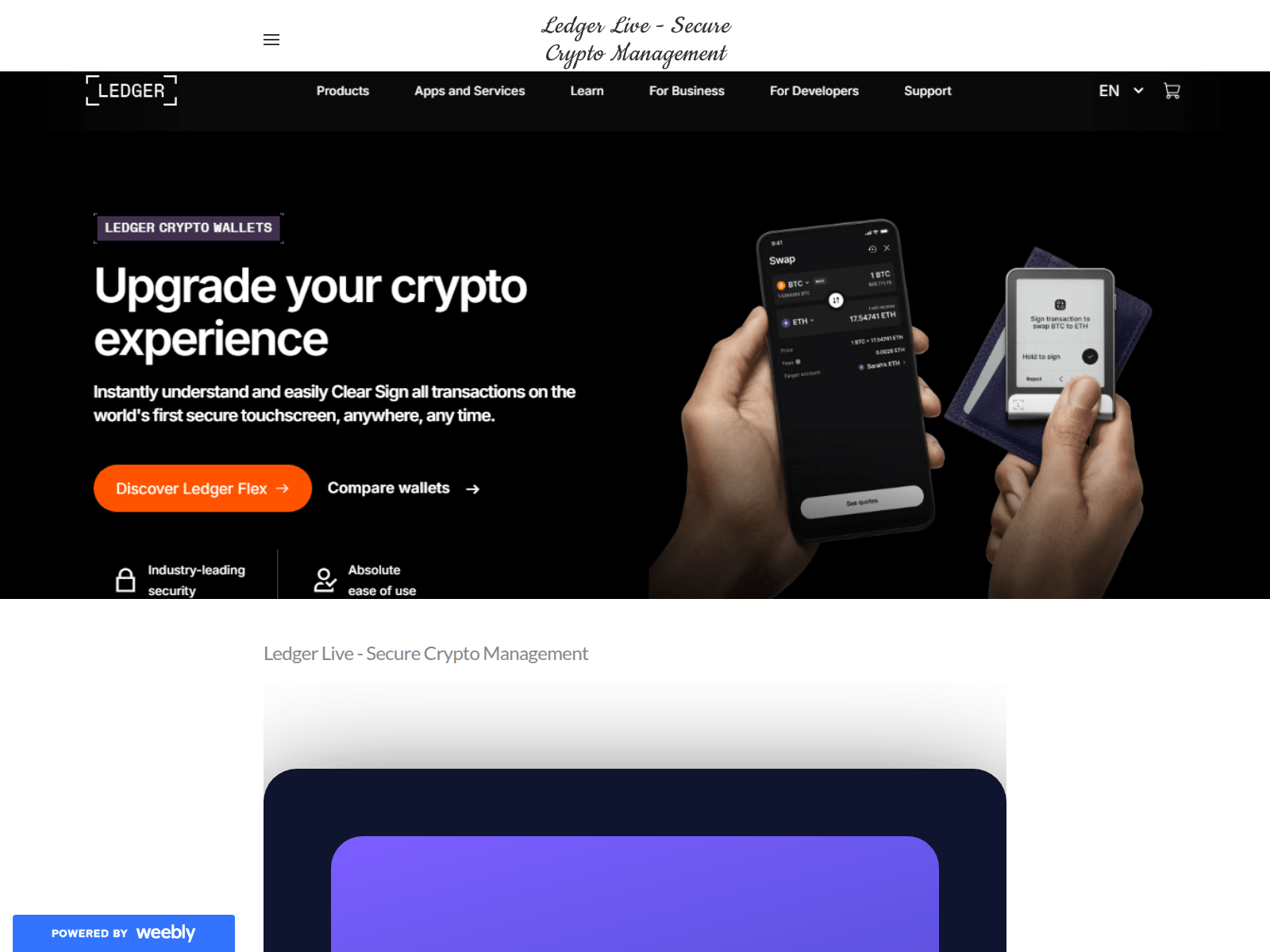 Screenshot of live-leddger.weebly.com