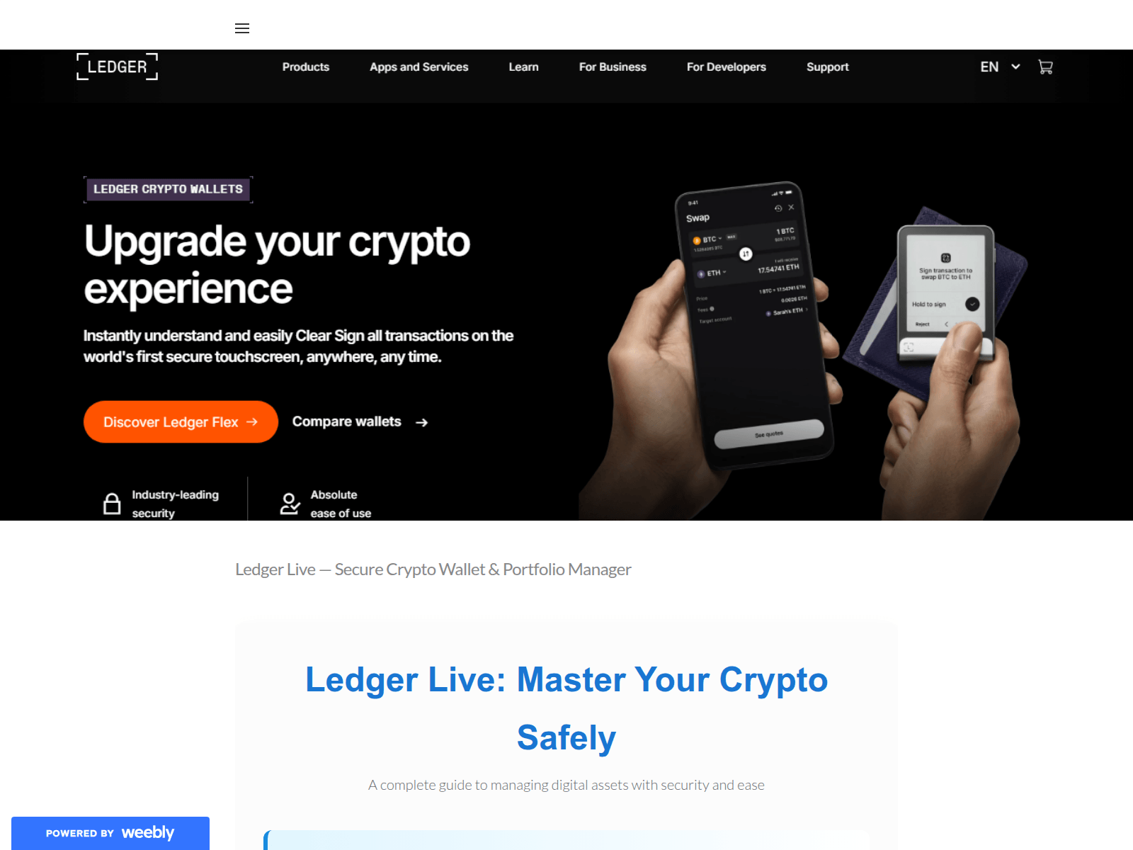 Screenshot of homeliveleedger.weebly.com