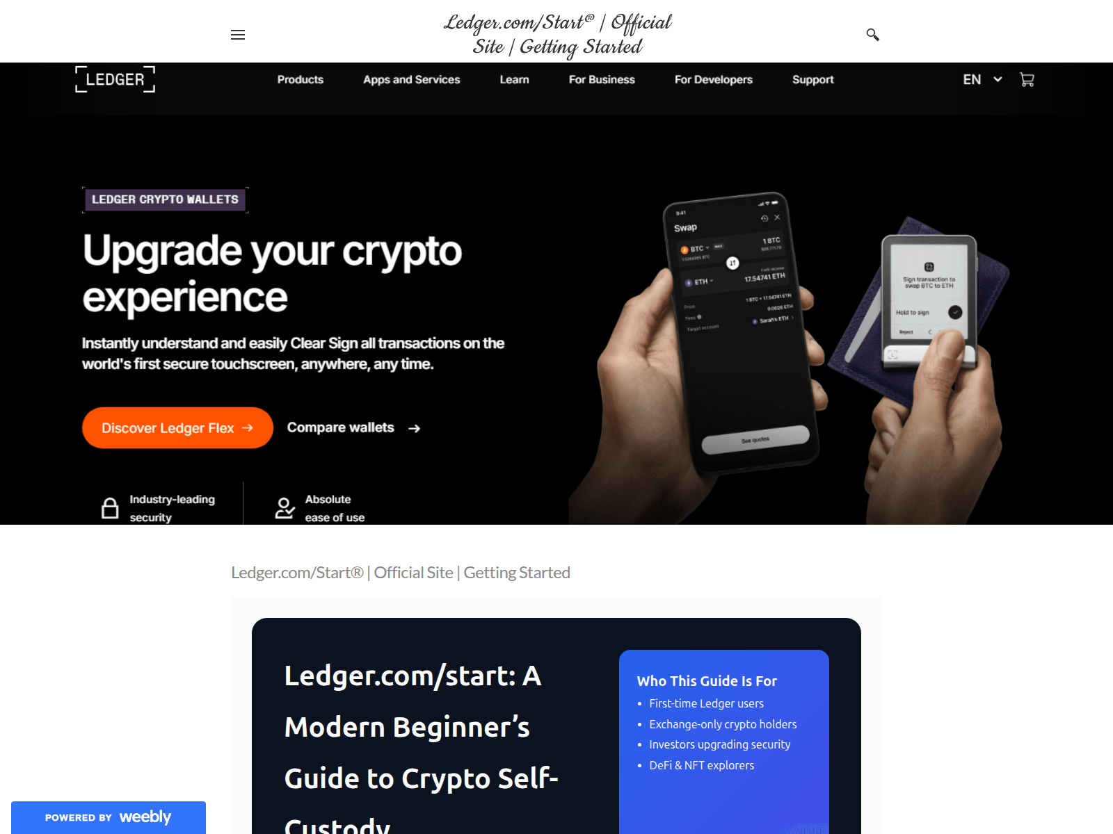 Screenshot of started-ledgger-us.weebly.com