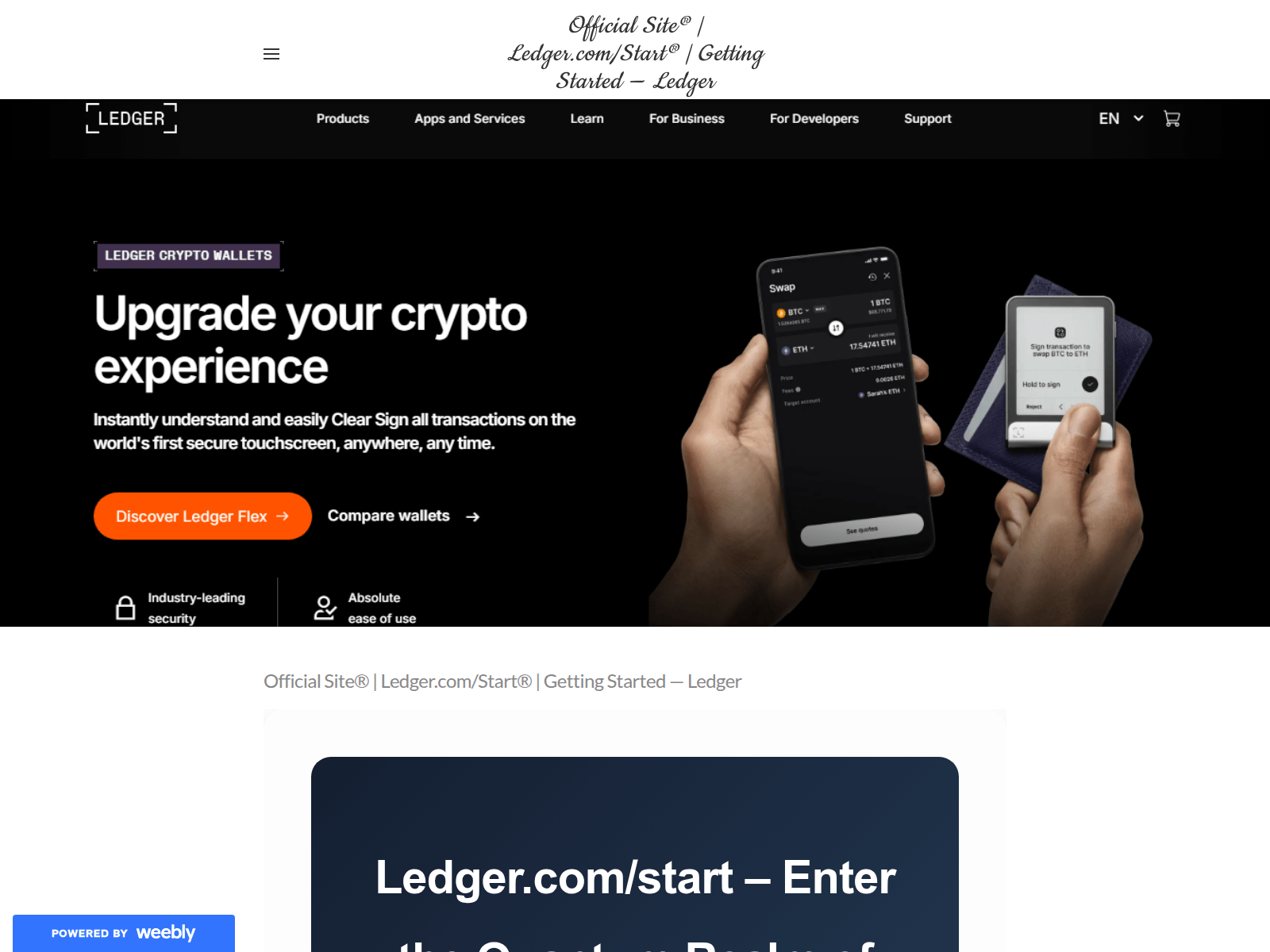 Screenshot of ledgeer-comstart.weebly.com