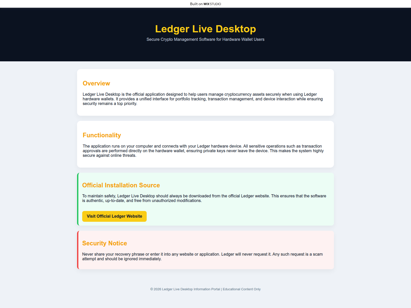 Screenshot of clean-desktop.wixstudio.com